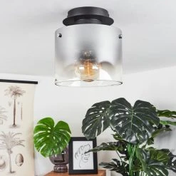 Hofstein Wichita Deckenleuchte Schwarz, Rauchfarben, 1-flammig -Bürolampen Verkäufe wichita deckenleuchte h3368374 9