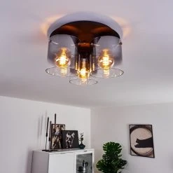 Hofstein Wichita Deckenleuchte Schwarz, Rauchfarben, 3-flammig -Bürolampen Verkäufe wichita deckenleuchte h3368398 4