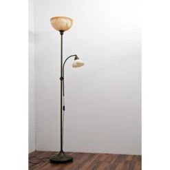 Wofi Leuchten Wofi LACCHINO Standleuchte Dunkelbraun, Rostfarben, Braun, 2-flammig -Bürolampen Verkäufe wofi lacchino standleuchte 3128 02 09 0000 do1 2