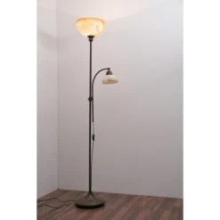 Wofi Leuchten Wofi LACCHINO Standleuchte Dunkelbraun, Rostfarben, Braun, 2-flammig -Bürolampen Verkäufe wofi lacchino standleuchte 3128 02 09 0000 do1 6