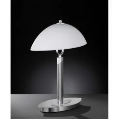 Wofi Leuchten Wofi NEWTON Tischleuchte Nickel-Matt, 2-flammig