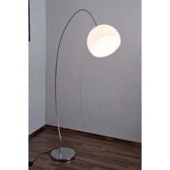 Wofi Leuchten Wofi SANDER Bogenleuchte Chrom, Wei&szlig;, 1-flammig -Bürolampen Verkäufe wofi sander bogenleuchte w308401010000 do1 4