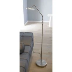 Wofi Leuchten Wofi TWIN Standleuchte LED Nickel-Matt, 1-flammig