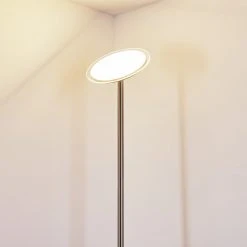 Hofstein Wonsbek Deckenfluter LED Nickel-Matt, 1-flammig -Bürolampen Verkäufe wonsbek deckenfluter h3297315 do1 11