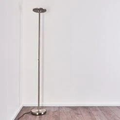 Hofstein Wonsbek Deckenfluter LED Nickel-Matt, 1-flammig -Bürolampen Verkäufe wonsbek deckenfluter h3297315 do1 23