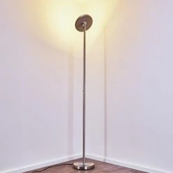 Hofstein Wonsbek Deckenfluter LED Nickel-Matt, 1-flammig -Bürolampen Verkäufe wonsbek deckenfluter h3297315 do1 24