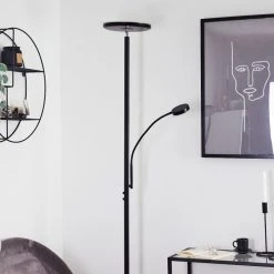 Hofstein Wonsbek Deckenfluter LED Schwarz, 2-flammig 21 Hofstein Wonsbek Deckenfluter LED Schwarz, 2-flammig -Bürolampen Verkäufe wonsbek deckenfluter h3426128 9