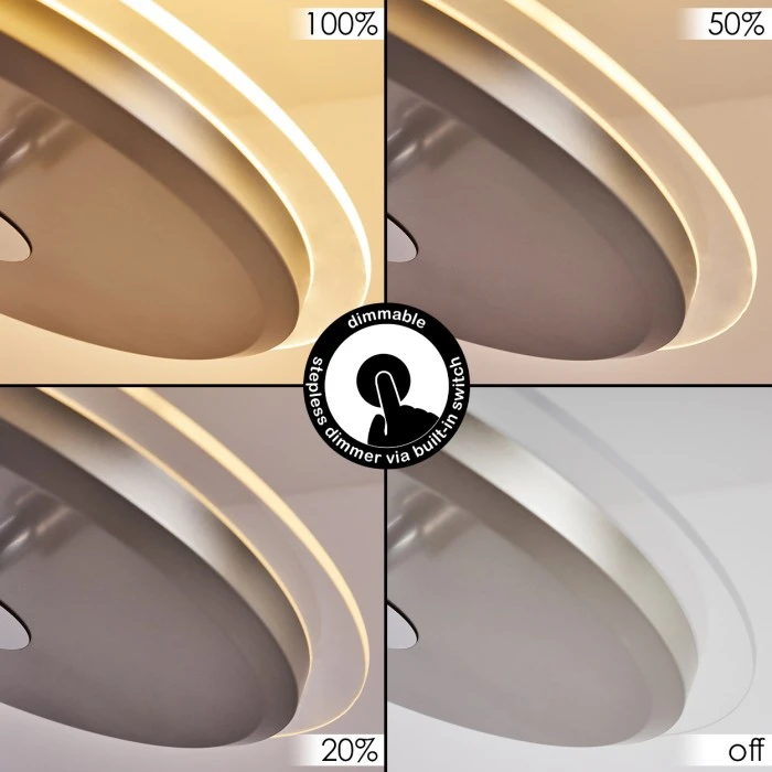Hofstein Wonsbek Stehleuchte LED Nickel-Matt, 2-flammig 2 Hofstein Wonsbek Stehleuchte LED Nickel-Matt, 2-flammig – Bild 2