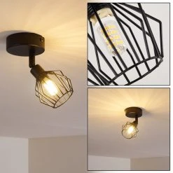 Hofstein Yalmhill Deckenleuchte Schwarz, 1-flammig