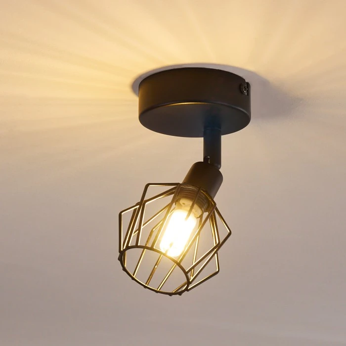 Hofstein Yalmhill Deckenleuchte Schwarz, 1-flammig 14 Hofstein Yalmhill Deckenleuchte Schwarz, 1-flammig – Bild 14