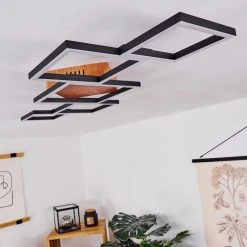 Hofstein Zocca Deckenleuchte LED Braun, Holz dunkel, 1-flammig 23 Hofstein Zocca Deckenleuchte LED Braun, Holz dunkel, 1-flammig -Bürolampen Verkäufe zocca deckenleuchte h3438596 11