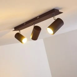 Hofstein Zuoz Deckenleuchte Chrom, Rostfarben, 3-flammig -Bürolampen Verkäufe zuoz deckenleuchte h3341391 do1 3