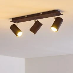 Hofstein Zuoz Deckenleuchte Chrom, Rostfarben, 3-flammig -Bürolampen Verkäufe zuoz deckenleuchte h3341391 do1 7