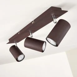 Hofstein Zuoz Deckenleuchte Chrom, Rostfarben, 3-flammig -Bürolampen Verkäufe zuoz deckenleuchte h3341391 do1 8