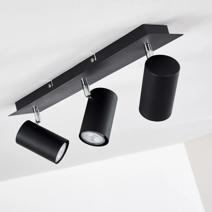 Hofstein Zuoz Deckenleuchte Chrom, Schwarz, 3-flammig 5 Hofstein Zuoz Deckenleuchte Chrom, Schwarz, 3-flammig – Bild 5