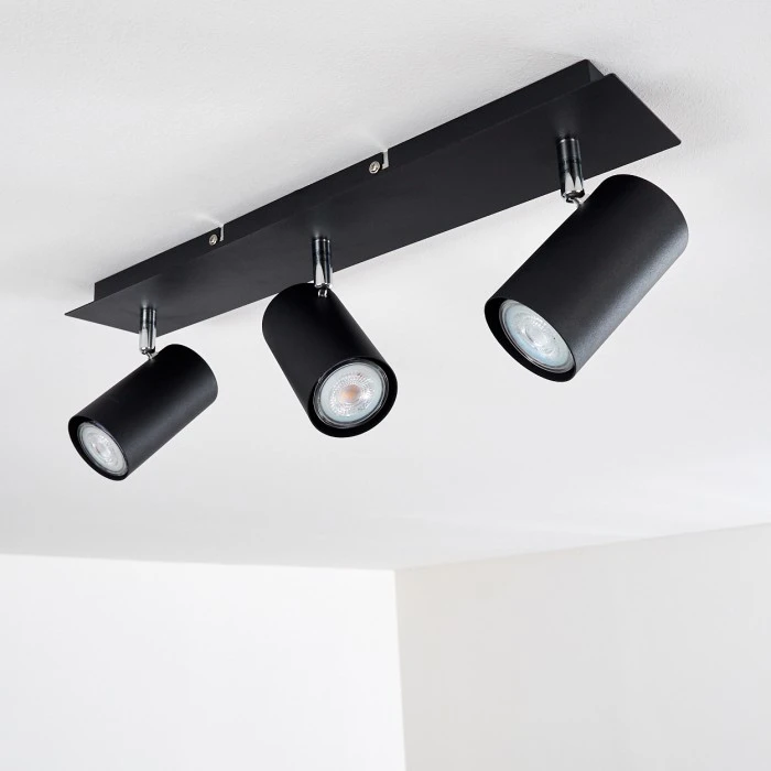 Hofstein Zuoz Deckenleuchte Chrom, Schwarz, 3-flammig 6 Hofstein Zuoz Deckenleuchte Chrom, Schwarz, 3-flammig – Bild 6