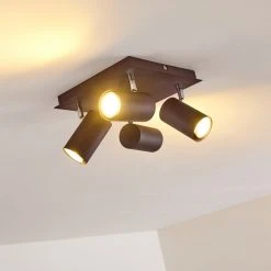 Hofstein Zuoz Deckenleuchte Chrom, Rostfarben, 4-flammig -Bürolampen Verkäufe zuoz deckenleuchte h3341438 do1 14