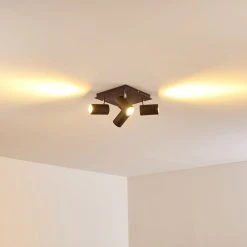 Hofstein Zuoz Deckenleuchte Chrom, Rostfarben, 4-flammig -Bürolampen Verkäufe zuoz deckenleuchte h3341438 do1 17