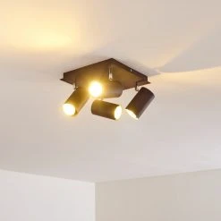 Hofstein Zuoz Deckenleuchte Chrom, Rostfarben, 4-flammig -Bürolampen Verkäufe zuoz deckenleuchte h3341438 do1 21