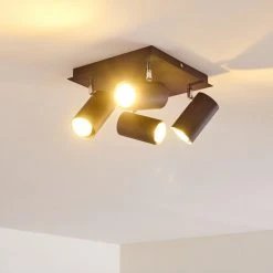 Hofstein Zuoz Deckenleuchte Chrom, Rostfarben, 4-flammig -Bürolampen Verkäufe zuoz deckenleuchte h3341438 do1 3