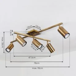 Hofstein Zuoz Deckenleuchte Altmessing, 5-flammig 13 Hofstein Zuoz Deckenleuchte Altmessing, 5-flammig -Bürolampen Verkäufe zuoz deckenleuchte h3439081 3