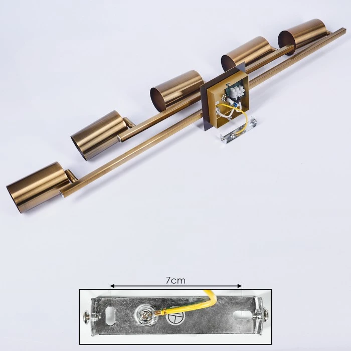 Hofstein Zuoz Deckenleuchte Altmessing, 5-flammig 5 Hofstein Zuoz Deckenleuchte Altmessing, 5-flammig – Bild 5