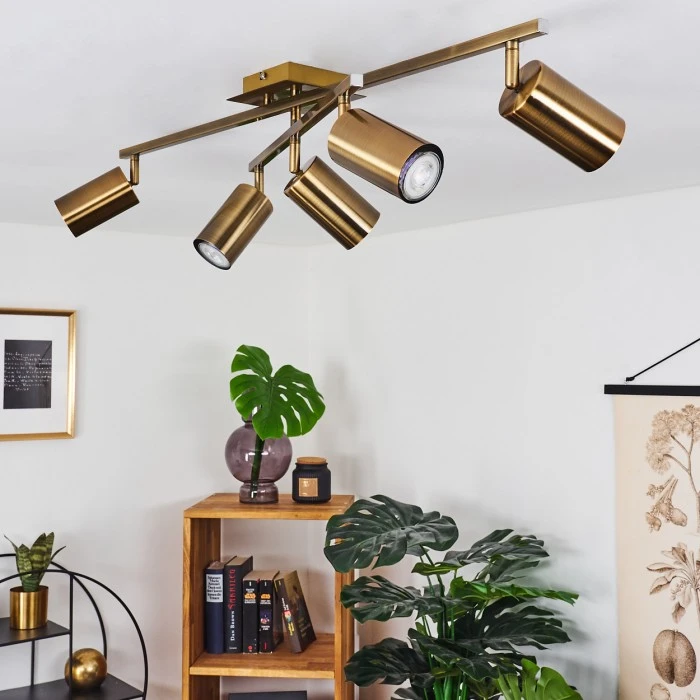 Hofstein Zuoz Deckenleuchte Altmessing, 5-flammig 10 Hofstein Zuoz Deckenleuchte Altmessing, 5-flammig – Bild 10