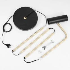 Hofstein Zuoz Stehleuchte Messing, Schwarz, 1-flammig -Bürolampen Verkäufe zuoz stehleuchte h3415337 4